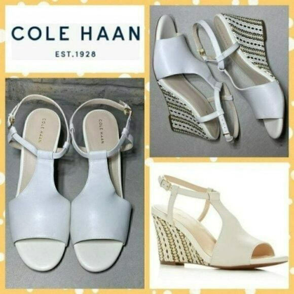 NIB MSRP $170 Cole Haan Maddie Open Toe Wedge Women's Size 10 - Picture 1 of 13